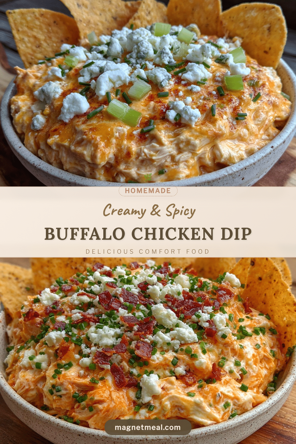 creamy buffalo chicken dip recipe
