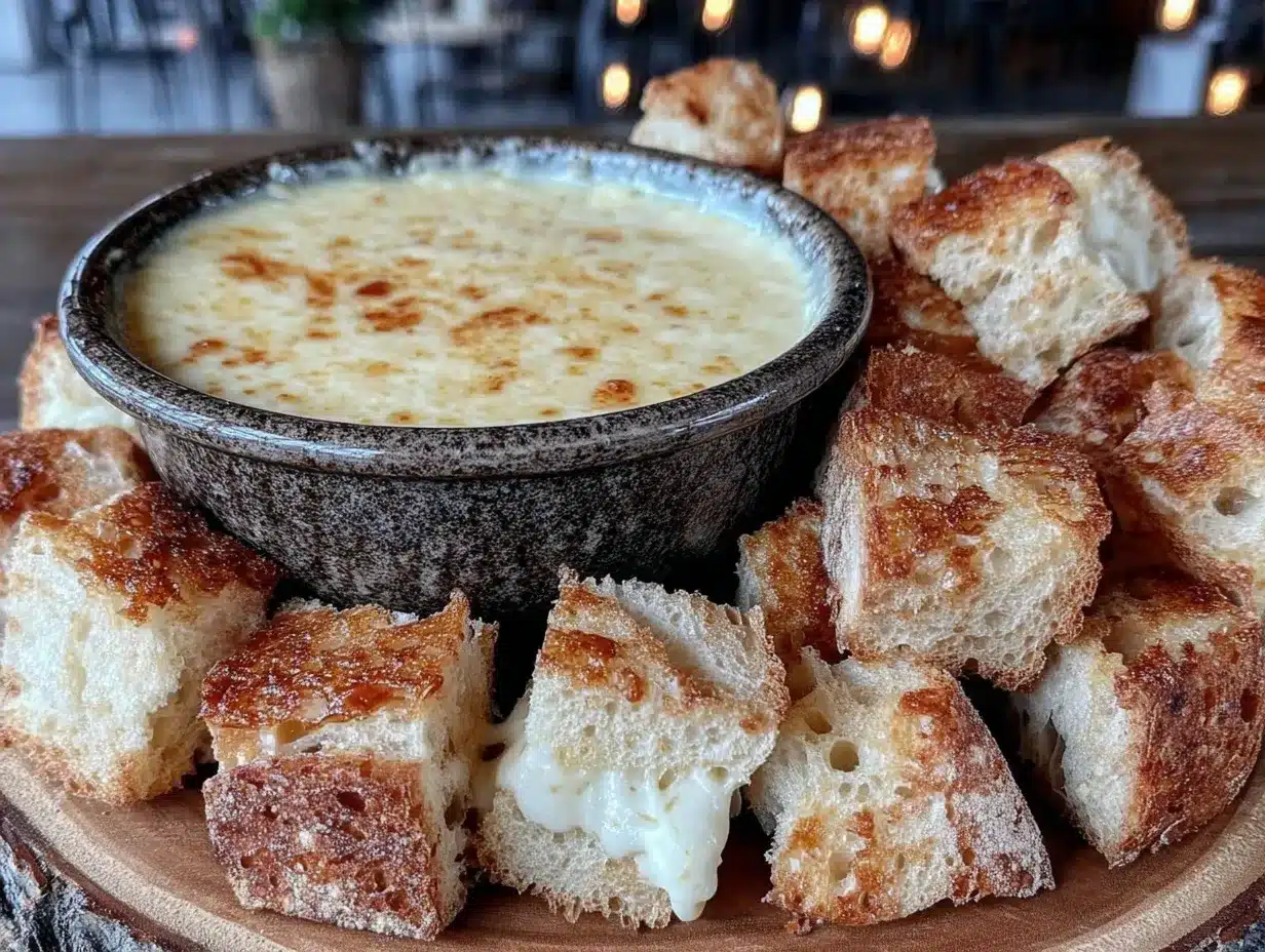 creamy cheese fondue preparation steps