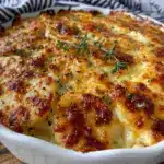 creamy cheesy au gratin potatoes - featured image