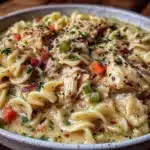 creamy chicken noodle soup - featured image
