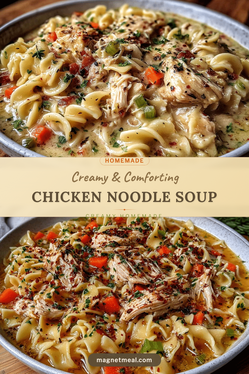 creamy chicken noodle soup recipe