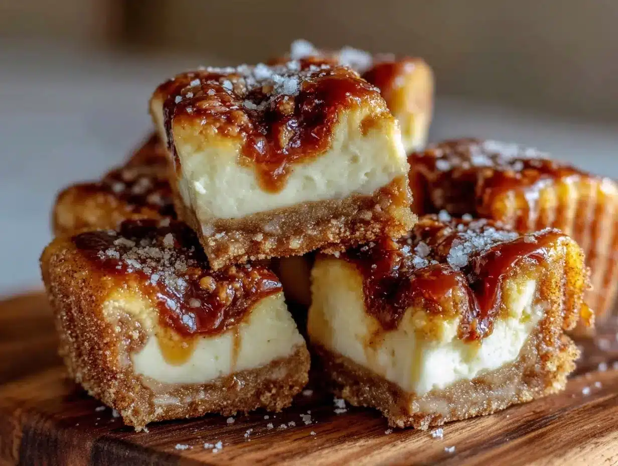 creamy churro cheesecake bars preparation steps