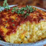 creamy corn casserole - featured image