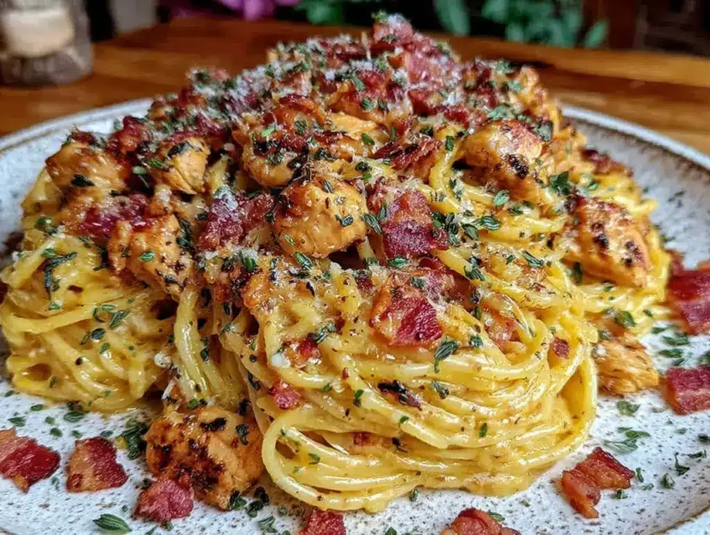 creamy crack chicken pasta - featured image