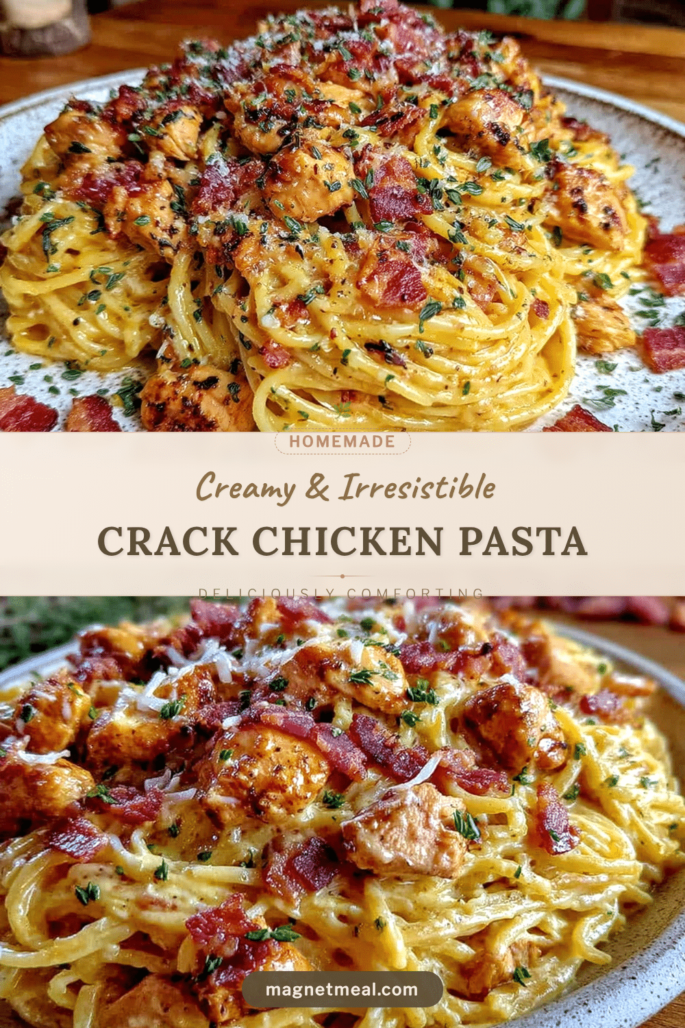 creamy crack chicken pasta recipe