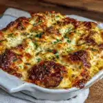 Creamy Crispy Chicken Alfredo Pasta Bake - featured image