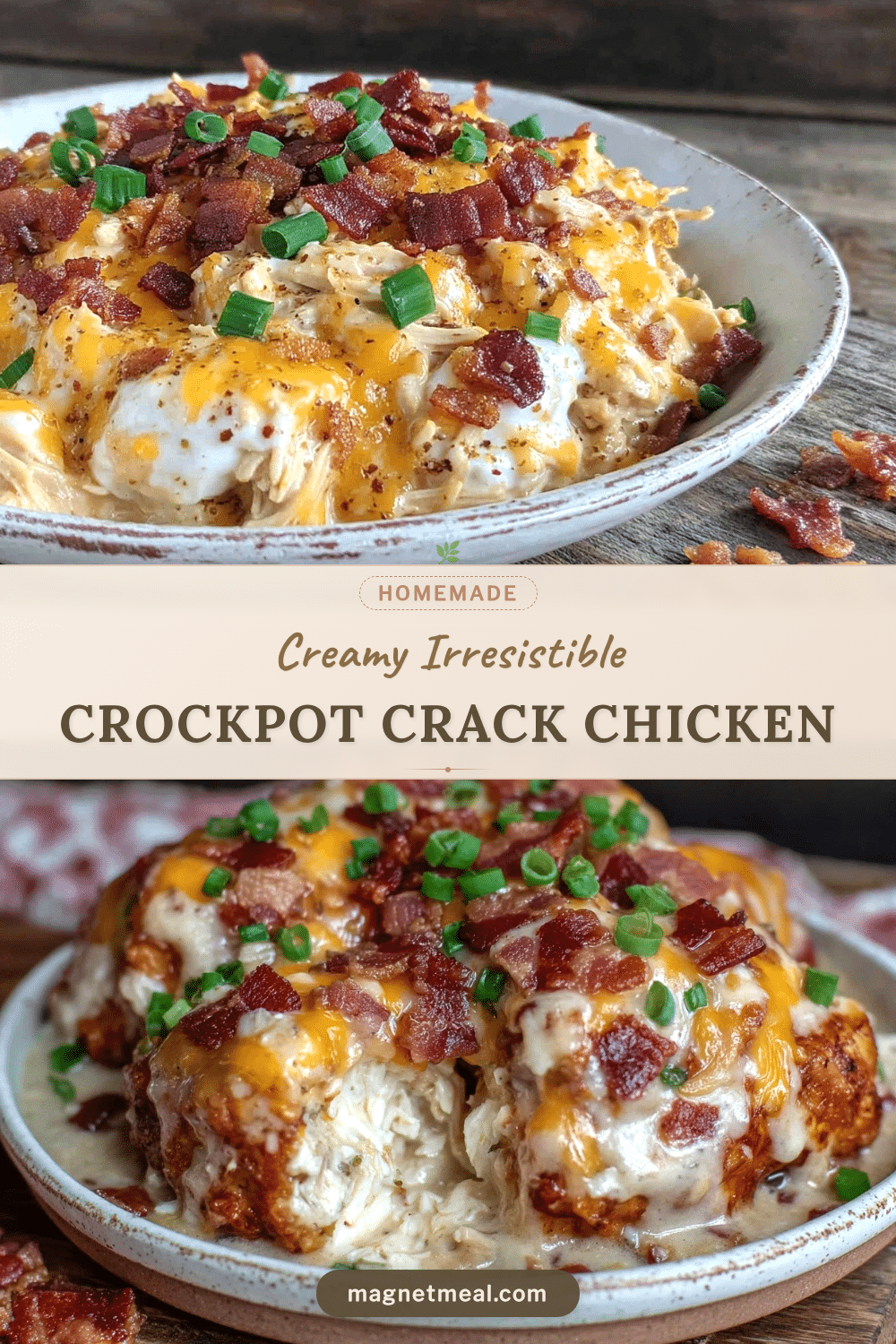 creamy crockpot crack chicken recipe