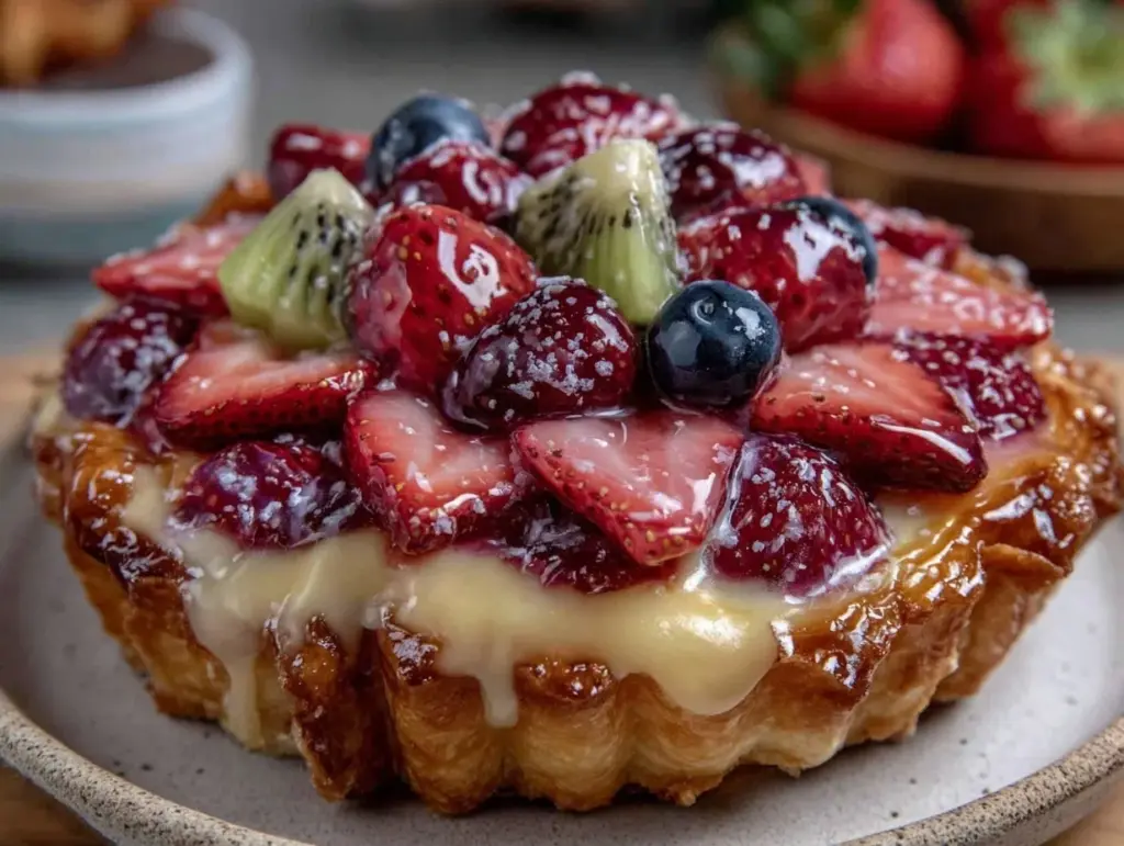 creamy fruit tart - featured image
