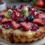 creamy fruit tart - featured image