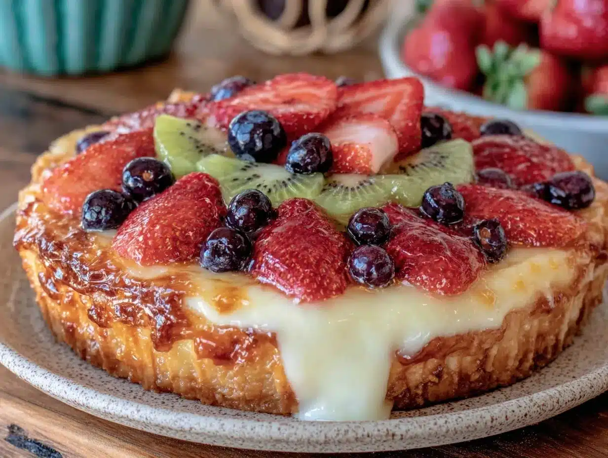 creamy fruit tart preparation steps