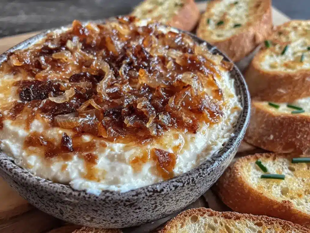 creamy homemade french onion dip - featured image