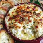 creamy hot crab dip - featured image