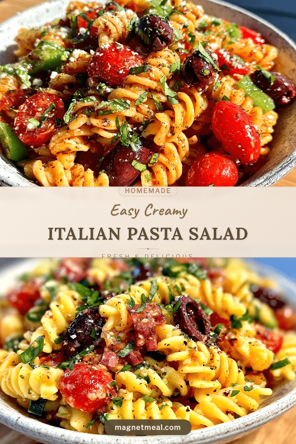 creamy italian pasta salad recipe