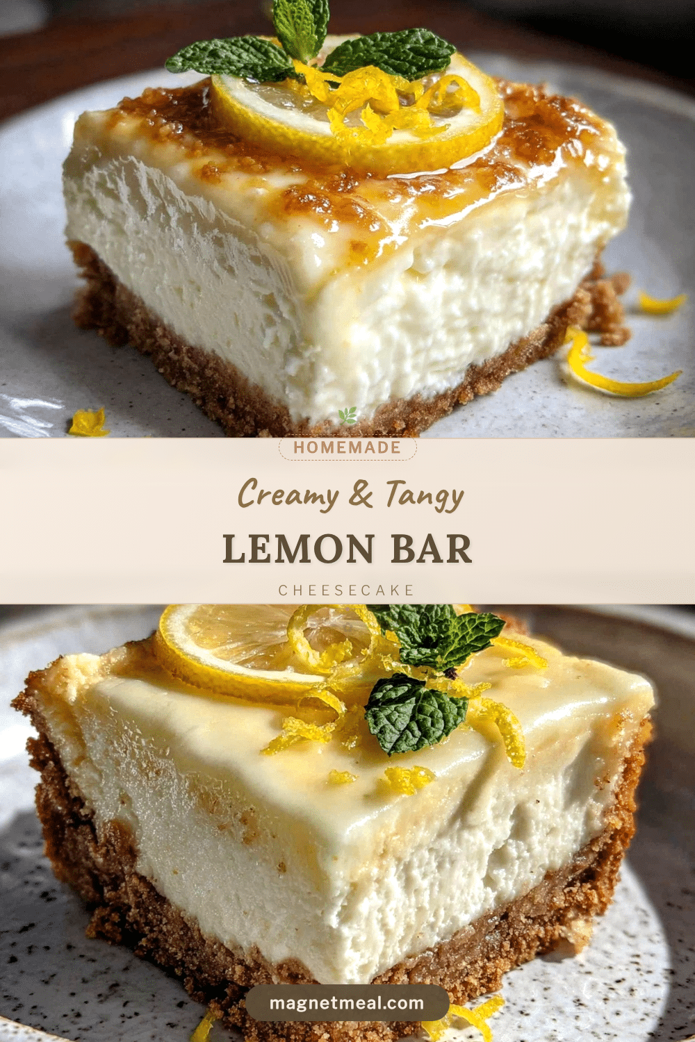 creamy lemon bar cheesecake recipe