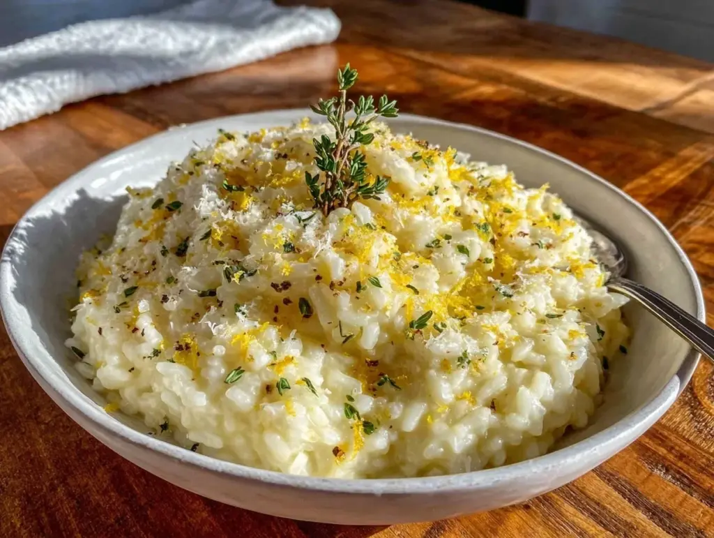 creamy lemon Parmesan risotto - featured image