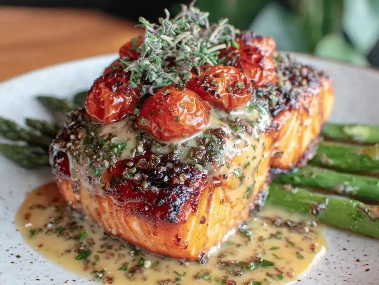 Creamy Marry Me Salmon preparation steps