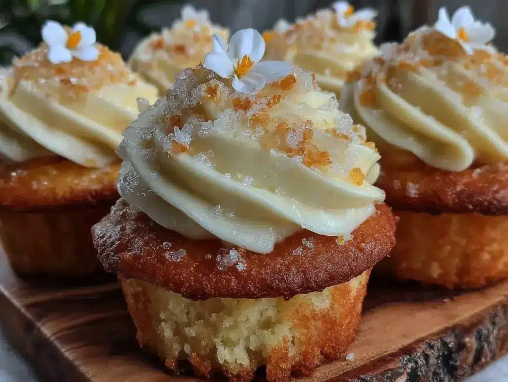 creamy mimosa cupcakes - featured image
