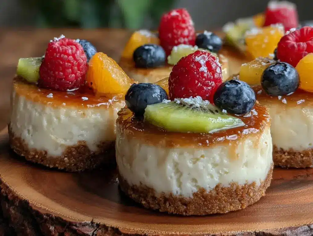 creamy mini cheesecakes - featured image