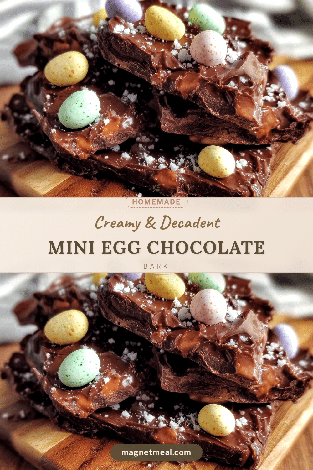 creamy mini egg chocolate bark recipe