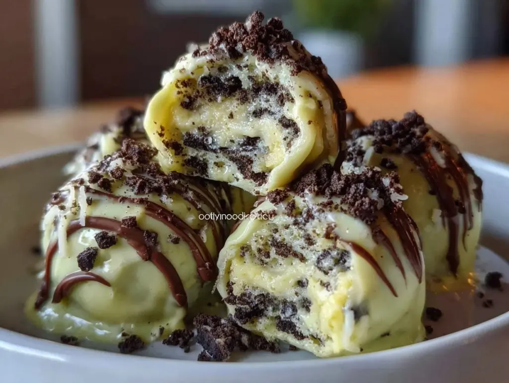 creamy mint Oreo truffles - featured image