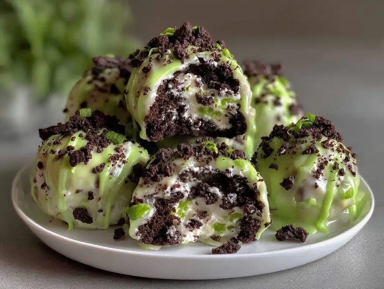 creamy mint Oreo truffles preparation steps