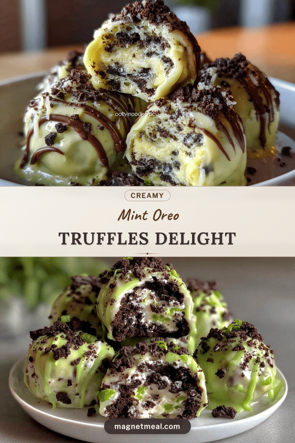 creamy mint Oreo truffles recipe