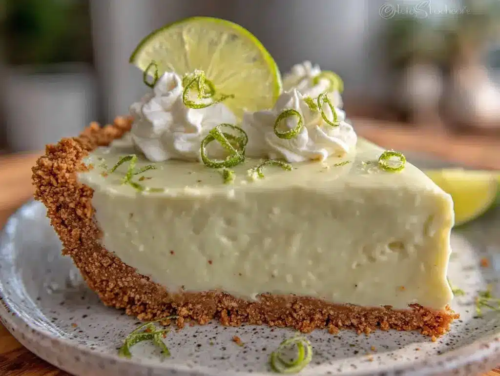 creamy no-bake key lime pie recipe - featured image