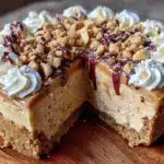 creamy no-bake peanut butter pie recipe - featured image