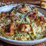creamy one-pot chicken Alfredo pasta - featured image