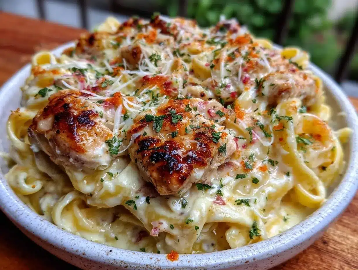 creamy one-pot chicken alfredo recipe preparation steps
