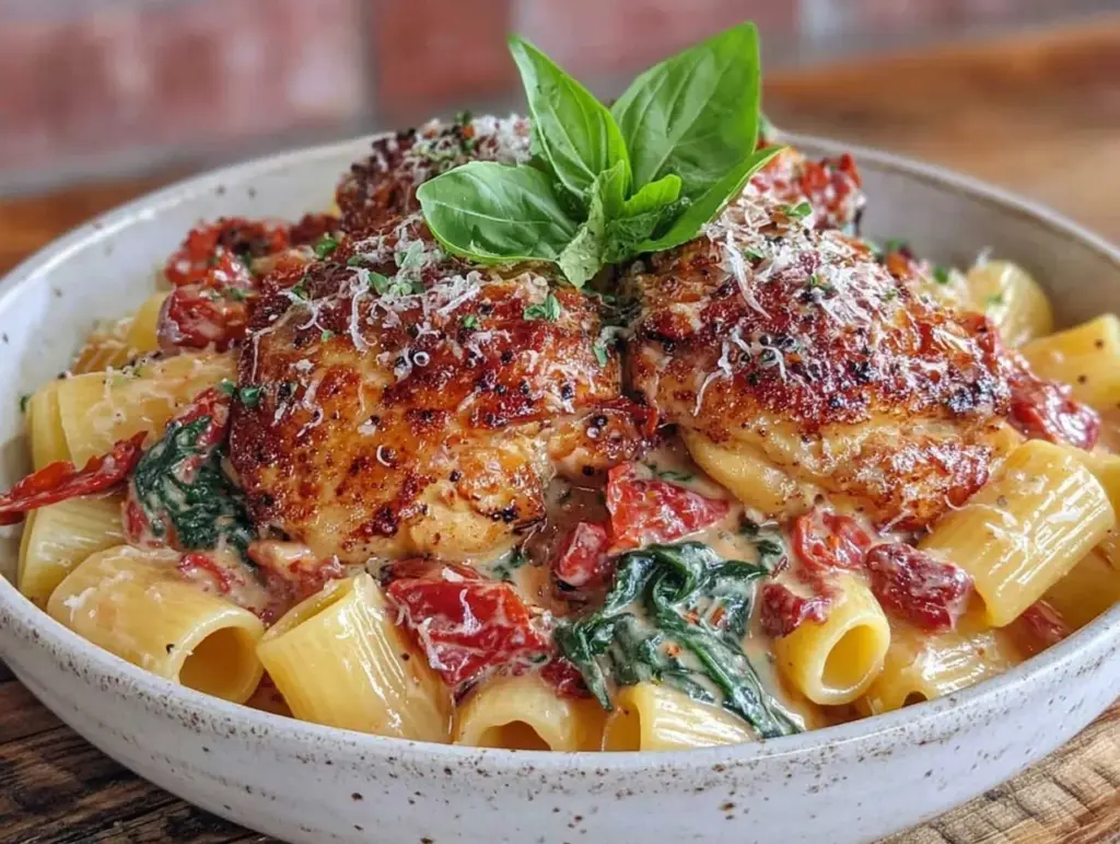 Creamy One-Pot Tuscan Chicken Pasta - featured image