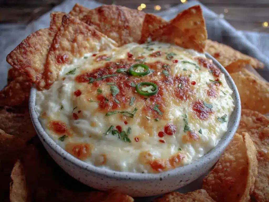 creamy queso blanco cheese dip - featured image