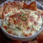creamy queso blanco cheese dip - featured image