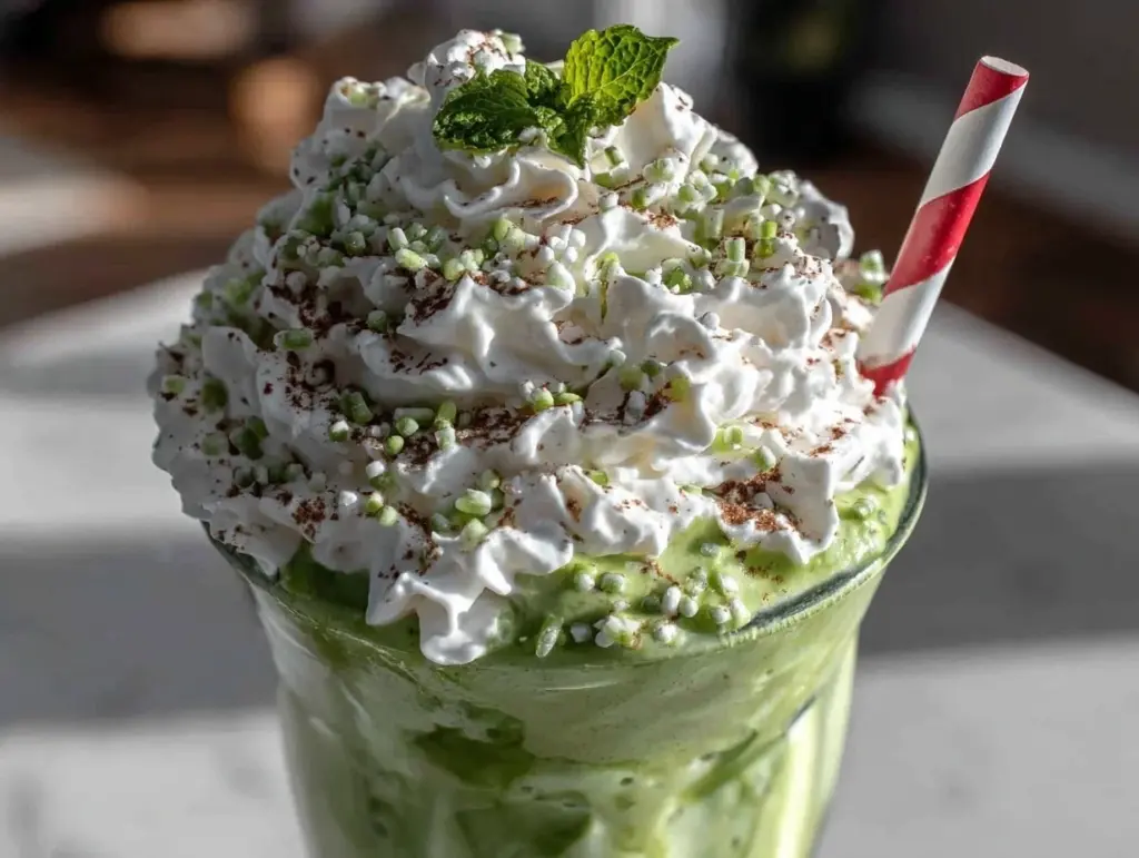 creamy shamrock shake copycat recipe - featured image