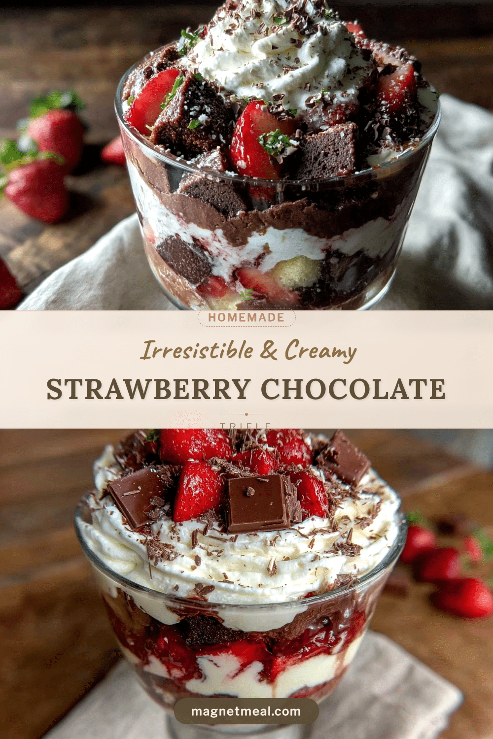creamy strawberry chocolate trifle recipe