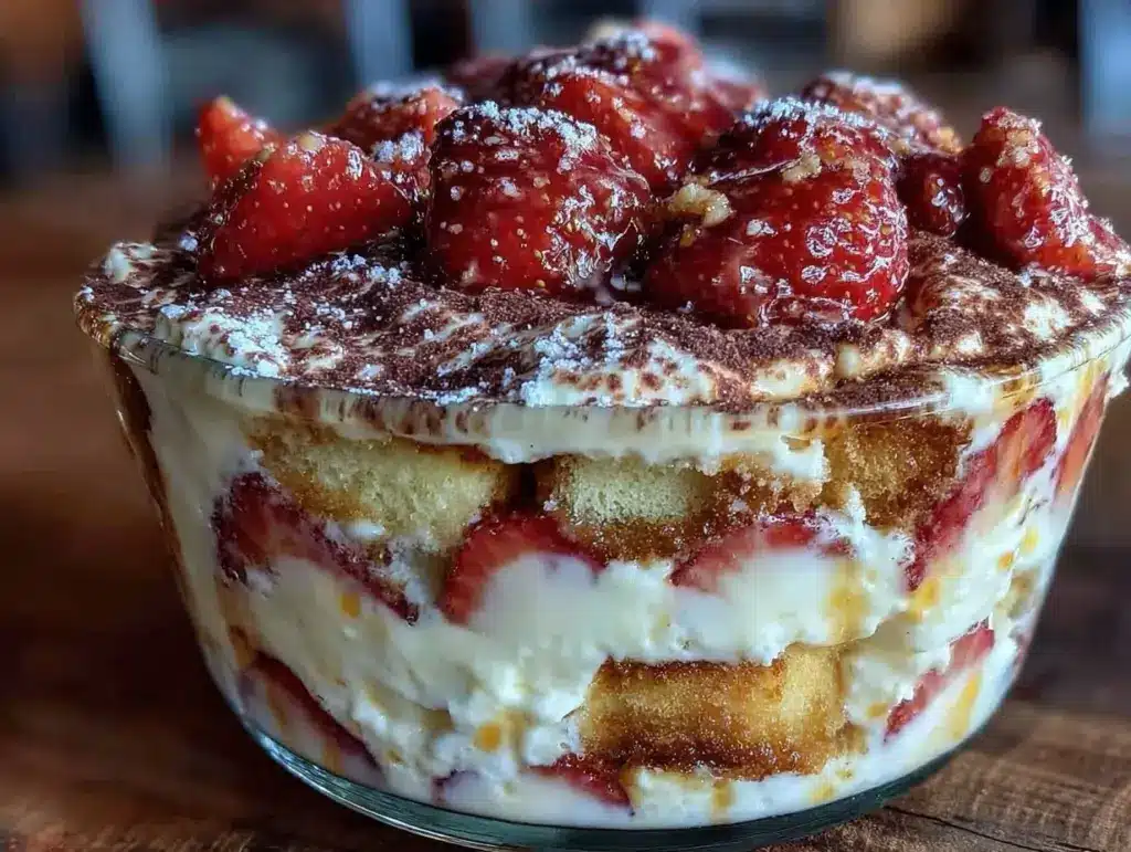 creamy strawberry tiramisu delight - featured image