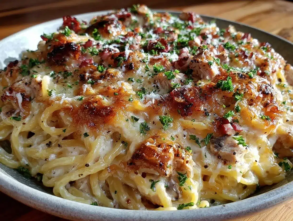 creamy turkey tetrazzini preparation steps