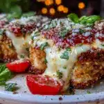 crispy air fryer chicken parmesan - featured image