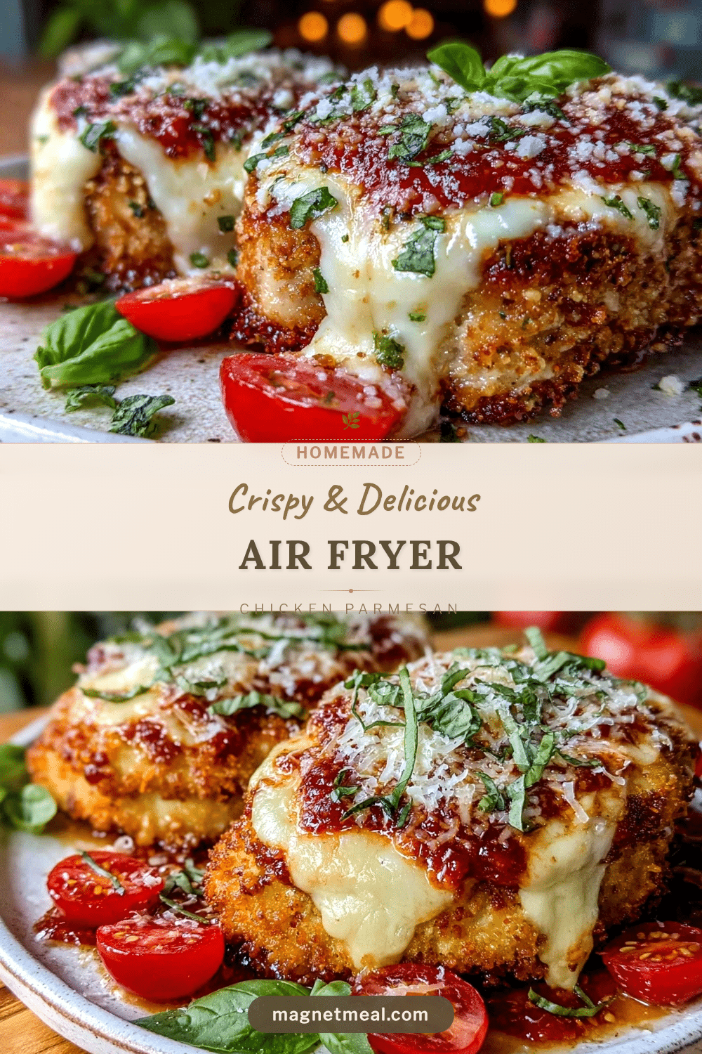crispy air fryer chicken parmesan recipe