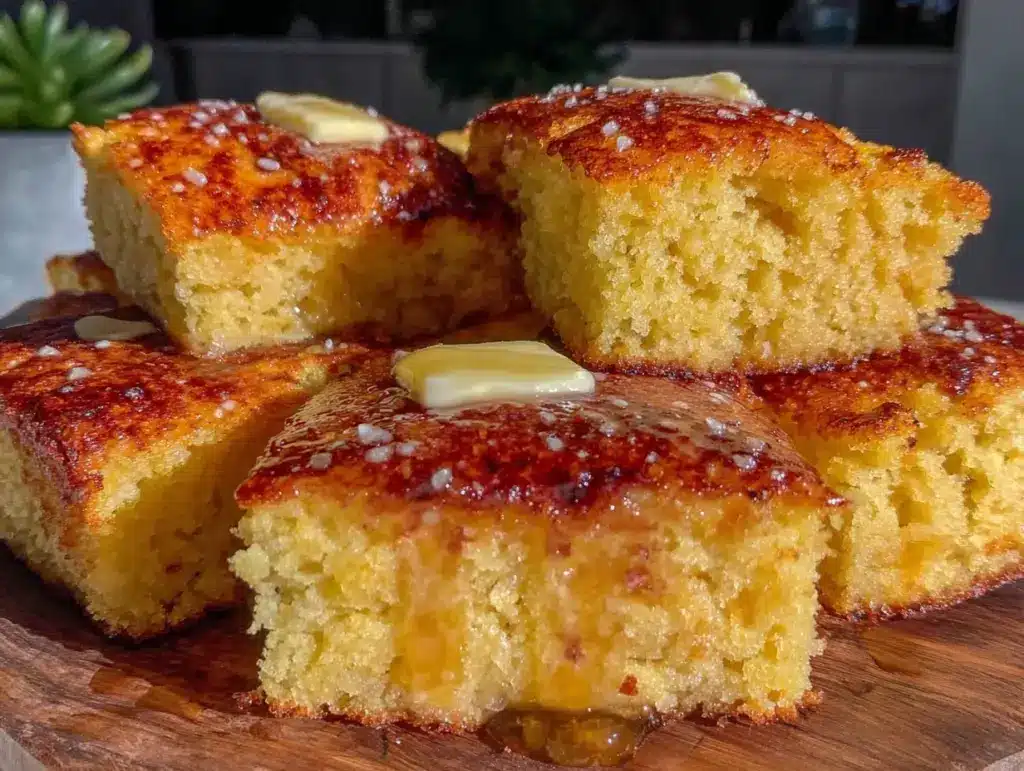 crispy air fryer cornbread - featured image
