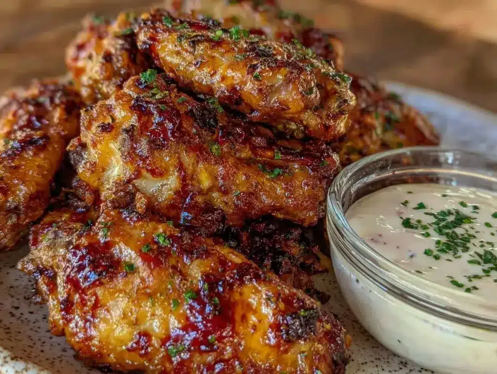 crispy baked wings - featured image