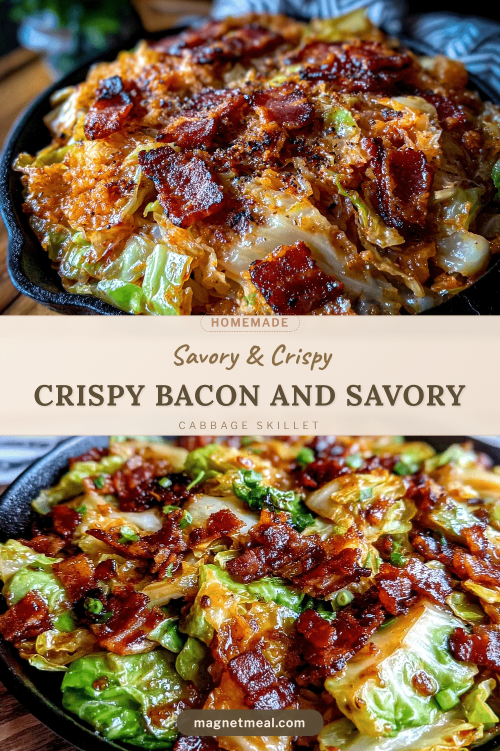 crispy cabbage and bacon skillet recipe