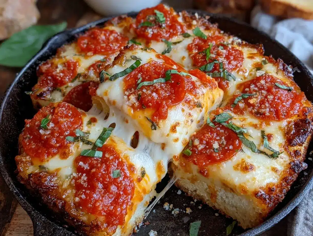 crispy cast iron pan pizza preparation steps