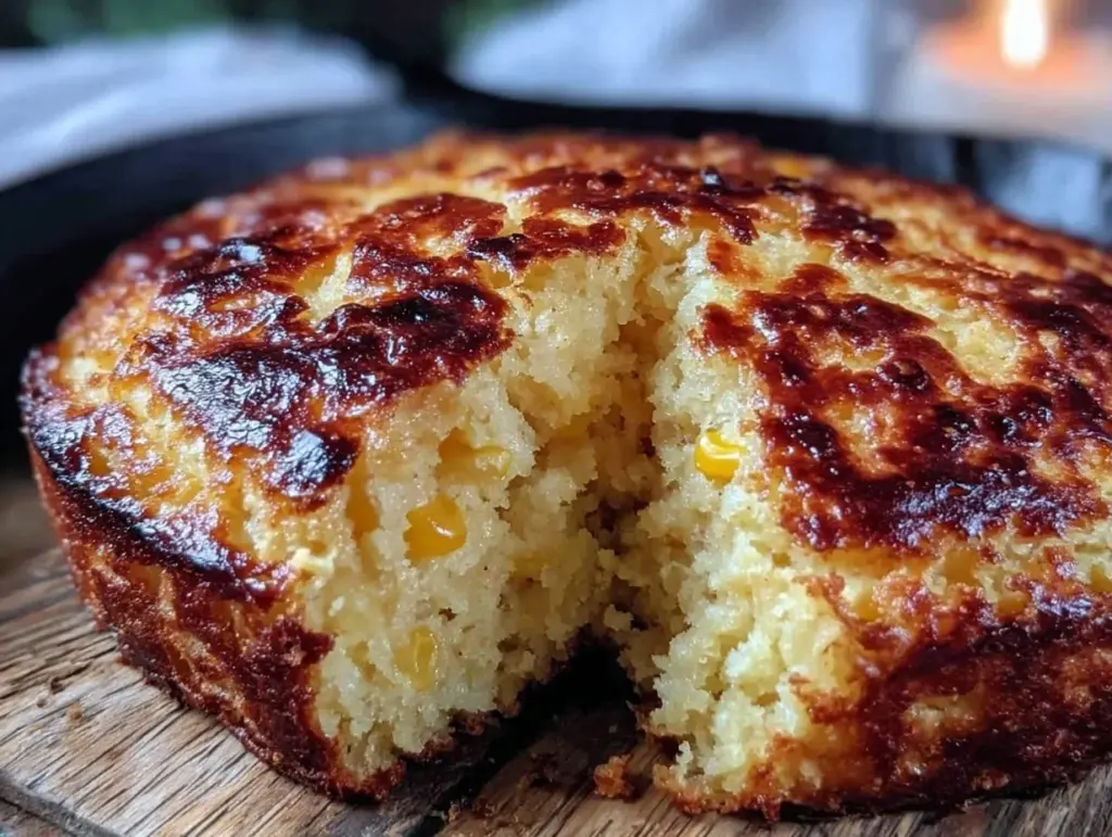 crispy cast iron skillet cornbread - featured image