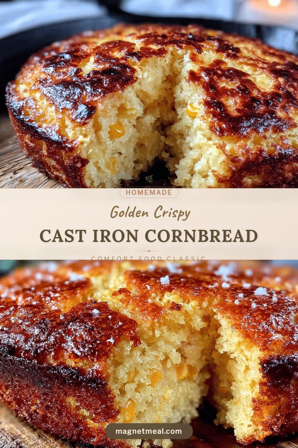 crispy cast iron skillet cornbread recipe