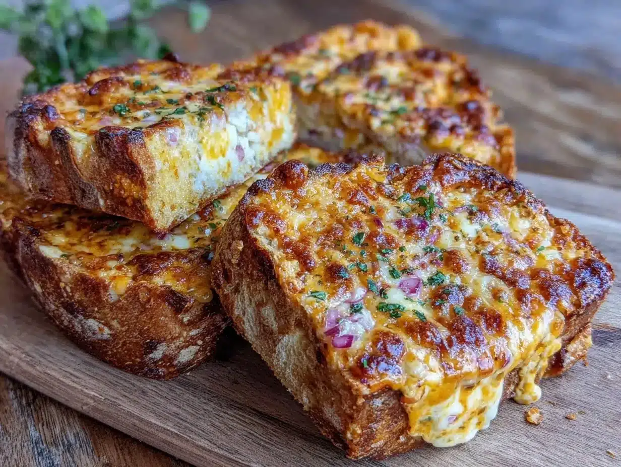 crispy cheese stuffed garlic bread preparation steps