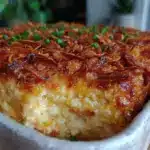 crispy cheesy funeral potatoes casserole - featured image