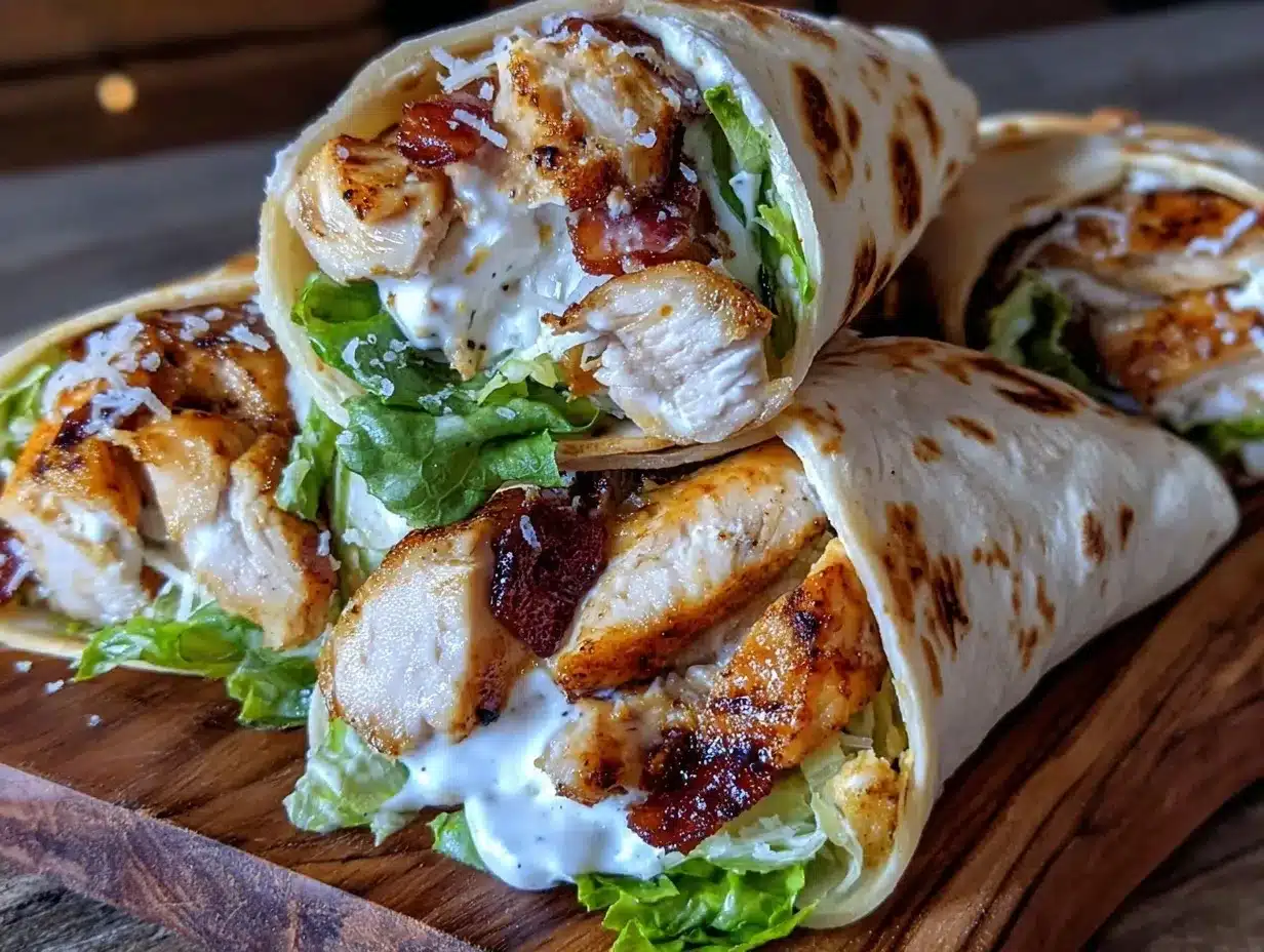 crispy chicken caesar wraps preparation steps