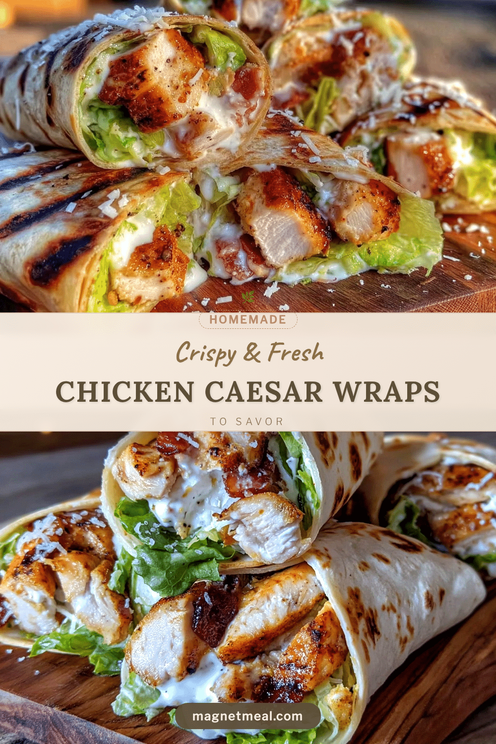 crispy chicken caesar wraps recipe