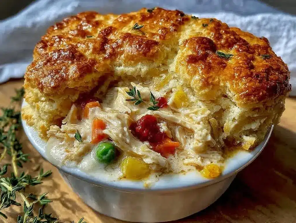 crispy chicken pot pie - featured image